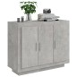 vidaXL Aparador de madera contrachapada gris hormigón 92x35x75 cm vidaXL Aparador de madera contrachapada gris hormigón 92x35x75 cm
