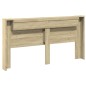vidaXL Cabecero de cama con LED roble Sonoma 200x16,5x103,5 cm vidaXL Cabecero de cama con LED roble Sonoma 200x16,5x103,5 cm