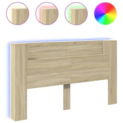 vidaXL Cabecero de cama con LED roble Sonoma 180x16,5x103,5 cm