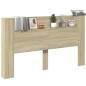 vidaXL Cabecero de cama con LED roble Sonoma 180x16,5x103,5 cm vidaXL Cabecero de cama con LED roble Sonoma 180x16,5x103,5 cm