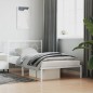 vidaXL Estructura de cama de metal con cabecero blanco 107x203 cm