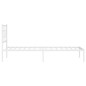 vidaXL Estructura de cama de metal con cabecero blanco 107x203 cm