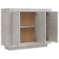 vidaXL Aparador de madera contrachapada gris hormigón 92x35x75 cm vidaXL Aparador de madera contrachapada gris hormigón 92x35x75 cm
