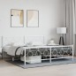 vidaXL Estructura cama metal con cabecero y pie cama blanco 193x203 cm vidaXL Estructura cama metal con cabecero y pie cama blanco 193x203 cm