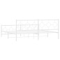 vidaXL Estructura cama metal con cabecero y pie cama blanco 193x203 cm vidaXL Estructura cama metal con cabecero y pie cama blanco 193x203 cm