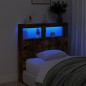 vidaXL Cabecero de cama con luz LED roble ahumado 100x17x102 cm vidaXL Cabecero de cama con luz LED roble ahumado 100x17x102 cm