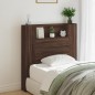 vidaXL Cabecero de cama con luz LED marrón roble 100x16,5x103,5 cm vidaXL Cabecero de cama con luz LED marrón roble 100x16,5x103,5 cm