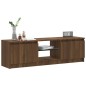 vidaXL Mueble de TV con luces LED marrón roble 120x30x35,5 cm