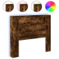 vidaXL Cabecero de cama con luz LED roble ahumado 120x16,5x103,5 cm vidaXL Cabecero de cama con luz LED roble ahumado 120x16,5x103,5 cm