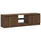 vidaXL Mueble de TV con luces LED marrón roble 120x30x35,5 cm