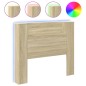 vidaXL Cabecero de cama con luz LED roble Sonoma 120x16,5x103,5 cm vidaXL Cabecero de cama con luz LED roble Sonoma 120x16,5x103,5 cm