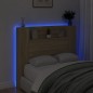 vidaXL Cabecero de cama con luz LED roble Sonoma 120x16,5x103,5 cm vidaXL Cabecero de cama con luz LED roble Sonoma 120x16,5x103,5 cm