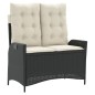 vidaXL Juego comedor jardín 4 piezas con cojines ratán sintético negro vidaXL Juego comedor jardín 4 piezas con cojines ratán sintético negro