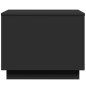 vidaXL Mesa de centro con luces LED negro 50x50x40 cm