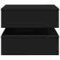 vidaXL Mesa de centro con luces LED negro 50x50x40 cm