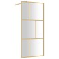 vidaXL Mampara puerta de ducha vidrio transparente ESG dorado 90x195cm vidaXL Mampara puerta de ducha vidrio transparente ESG dorado 90x195cm