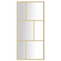 vidaXL Mampara puerta de ducha vidrio transparente ESG dorado 90x195cm vidaXL Mampara puerta de ducha vidrio transparente ESG dorado 90x195cm