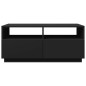 vidaXL Mesa de centro con luces LED negro 90x49x40 cm