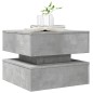 vidaXL Mesa de centro con luces LED gris hormigón 50x50x40 cm vidaXL Mesa de centro con luces LED gris hormigón 50x50x40 cm