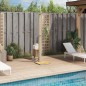 vidaXL Ducha de exterior ratán PE y madera acacia beige 50x55x224 cm vidaXL Ducha de exterior ratán PE y madera acacia beige 50x55x224 cm