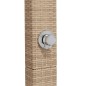 vidaXL Ducha de exterior ratán PE y madera acacia beige 50x55x224 cm vidaXL Ducha de exterior ratán PE y madera acacia beige 50x55x224 cm