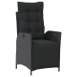 vidaXL Set de muebles jardín 5 pzas con cojines ratán sintético negro vidaXL Set de muebles jardín 5 pzas con cojines ratán sintético negro