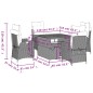vidaXL Set de muebles jardín 5 pzas con cojines ratán sintético negro vidaXL Set de muebles jardín 5 pzas con cojines ratán sintético negro