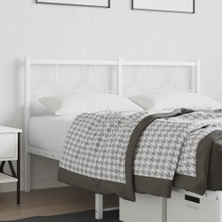 vidaXL Cabecero de metal blanco 140 cm
