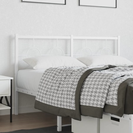 vidaXL Cabecero de metal blanco 140 cm