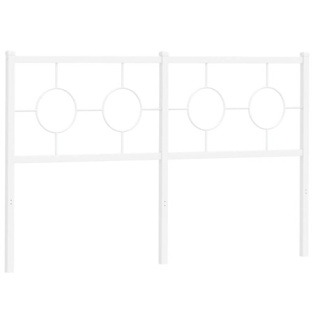vidaXL Cabecero de metal blanco 140 cm