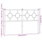 vidaXL Cabecero de metal blanco 140 cm vidaXL Cabecero de metal blanco 140 cm