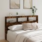 vidaXL Cabecero de cama con luz LED roble ahumado 180x17x102 cm vidaXL Cabecero de cama con luz LED roble ahumado 180x17x102 cm
