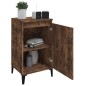 vidaXL Mesitas noche 2 uds madera contrachapada roble humo 40x35x70 cm vidaXL Mesitas noche 2 uds madera contrachapada roble humo 40x35x70 cm