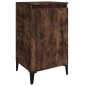 vidaXL Mesitas noche 2 uds madera contrachapada roble humo 40x35x70 cm vidaXL Mesitas noche 2 uds madera contrachapada roble humo 40x35x70 cm