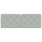 vidaXL Cabecero de cama acolchado terciopelo gris claro 140 cm vidaXL Cabecero de cama acolchado terciopelo gris claro 140 cm