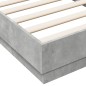 vidaXL Estructura de cama madera de ingeniería gris hormigón 75x190 cm vidaXL Estructura de cama madera de ingeniería gris hormigón 75x190 cm