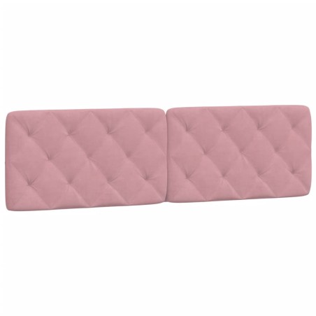vidaXL Cabecero de cama acolchado terciopelo rosa 180 cm
