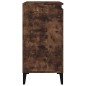 vidaXL Mesitas noche 2 uds madera contrachapada roble humo 40x35x70 cm vidaXL Mesitas noche 2 uds madera contrachapada roble humo 40x35x70 cm