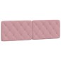 vidaXL Cabecero de cama acolchado terciopelo rosa 160 cm vidaXL Cabecero de cama acolchado terciopelo rosa 160 cm