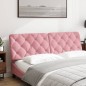 vidaXL Cabecero de cama acolchado terciopelo rosa 160 cm vidaXL Cabecero de cama acolchado terciopelo rosa 160 cm