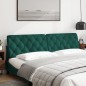 vidaXL Cabecero de cama acolchado terciopelo verde oscuro 200 cm vidaXL Cabecero de cama acolchado terciopelo verde oscuro 200 cm