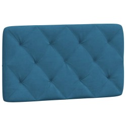vidaXL Cabecero de cama acolchado terciopelo azul 90 cm