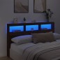 vidaXL Cabecero de cama con luz LED marrón roble 180x17x102 cm vidaXL Cabecero de cama con luz LED marrón roble 180x17x102 cm