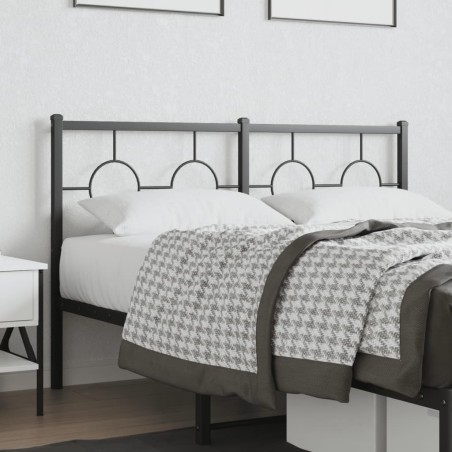 vidaXL Cabecero de metal negro 140 cm