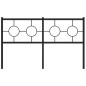 vidaXL Cabecero de metal negro 140 cm