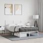 vidaXL Estructura de cama de metal con cabecero blanca 120x200 cm vidaXL Estructura de cama de metal con cabecero blanca 120x200 cm