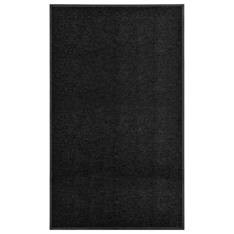 vidaXL Felpudo lavable negro 90x150 cm vidaXL Felpudo lavable negro 90x150 cm