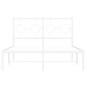 vidaXL Estructura de cama de metal con cabecero blanca 120x200 cm vidaXL Estructura de cama de metal con cabecero blanca 120x200 cm