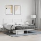 vidaXL Estructura de cama con cabecero metal blanca 160x200 cm vidaXL Estructura de cama con cabecero metal blanca 160x200 cm