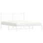 vidaXL Estructura de cama con cabecero metal blanca 160x200 cm vidaXL Estructura de cama con cabecero metal blanca 160x200 cm